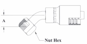 Female O-Ring Face Seal Swivel 45° (1)